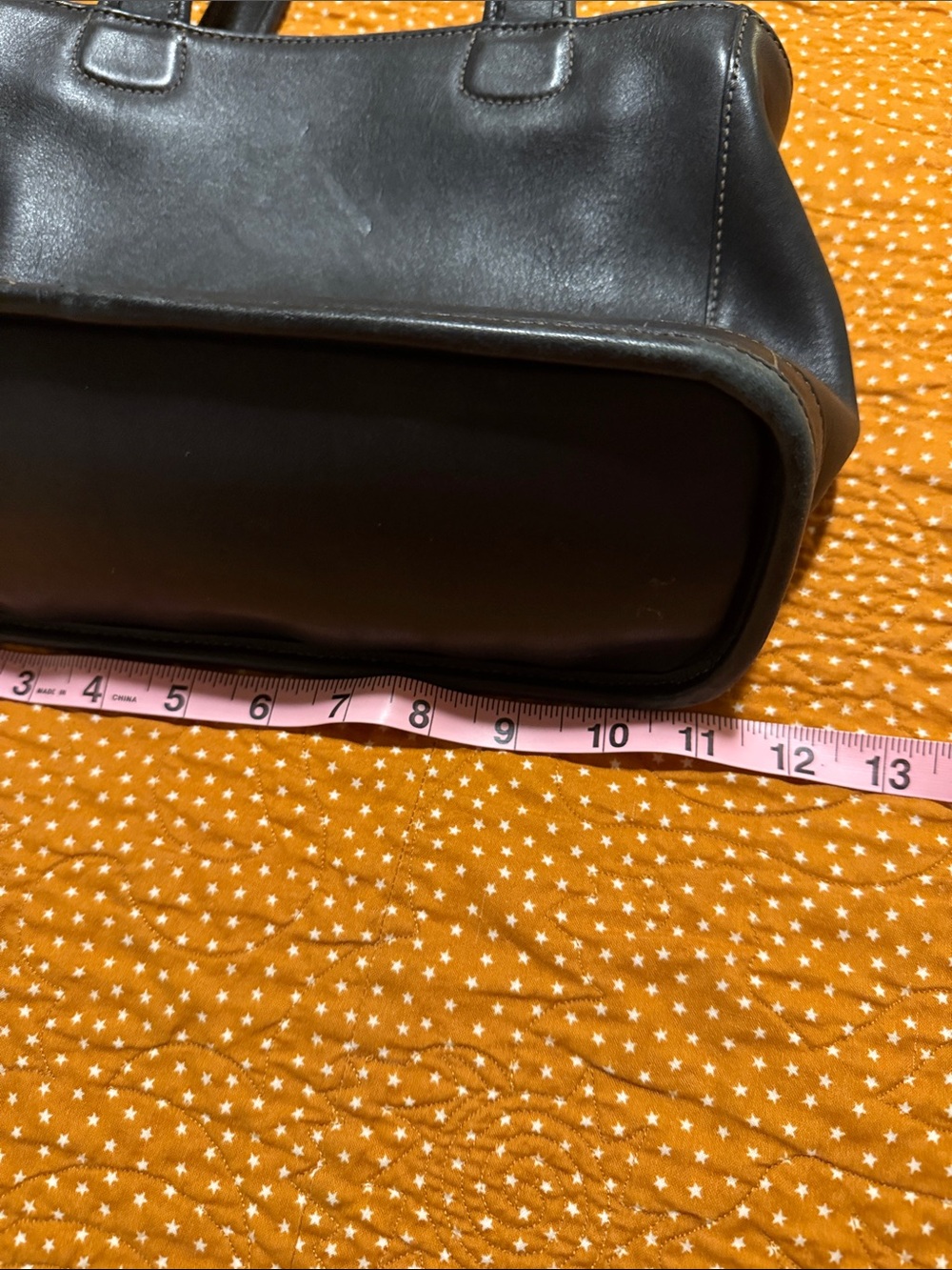 Coach Black Leather Top-Handle Tote - Picture 5 of 12